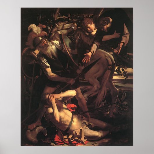 caravaggio de omlegging van de sint - poster (Voorkant)
