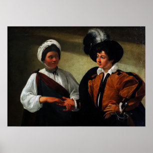 Caravaggio - De Waarzegster Poster