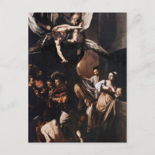Caravaggio - De zeven werken van het Mercy schilde Briefkaart