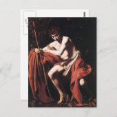 Caravaggio- John the Baptist Briefkaart (Voorkant / Achterkant)