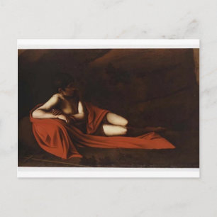 Caravaggio- John the Baptist (Reclining Baptist) Briefkaart