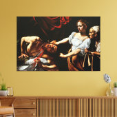 Caravaggio - Judith Beheading Holofernes Canvas Afdruk (Insitu (Woonkamer))