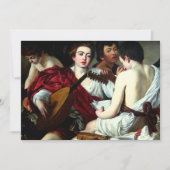 Caravaggio Les Musiciens Invitations (Devant)