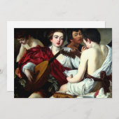 Caravaggio Les Musiciens Invitations (Devant / Derrière)