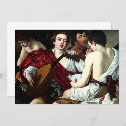 Caravaggio Les Musiciens Invitations (Devant / Derrière)