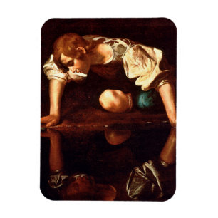 CARAVAGGIO - Narcissus 1598 Magneet