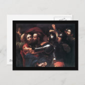 Caravaggio neemt Christus over Briefkaart (Voorkant / Achterkant)