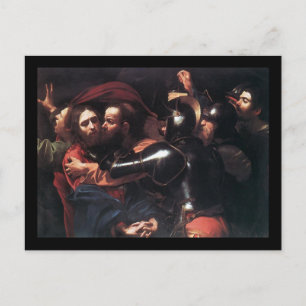 Caravaggio neemt Christus over Briefkaart