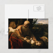 Caravaggio - offers Isaac Briefkaart (Voorkant / Achterkant)