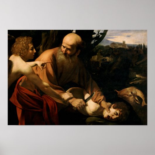 Caravaggio - offers Isaac Poster (Voorkant)
