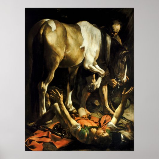 Caravaggio - omschakeling op weg naar Damascus 160 Poster (Voorkant)