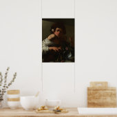 Caravaggio - padvinder met hagedis poster (Keuken)