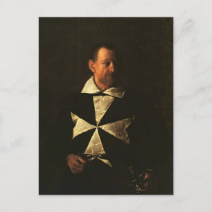 Caravaggio - Portrait van Fra Antionio Martelli Briefkaart