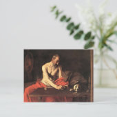 Caravaggio- Saint Jerome Writing Briefkaart (Staand voorkant)