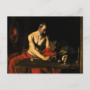 Caravaggio - Saint Jerome Writing Briefkaart