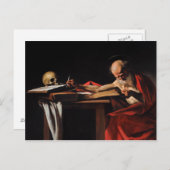 Caravaggio - Saint Jerome Writing Briefkaart (Voorkant / Achterkant)