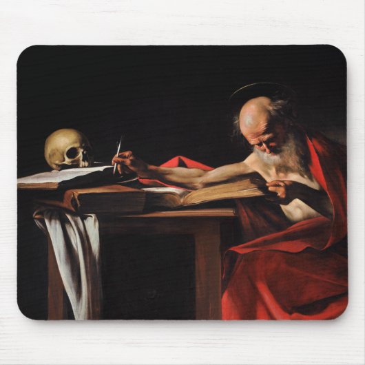 Caravaggio - Saint Jerome Writing Muismat (Voorkant)