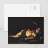 Caravaggio- slaapkop briefkaart (Voorkant / Achterkant)