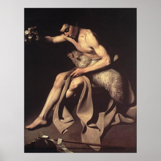 Caravaggio St John The Baptist Poster (Voorkant)