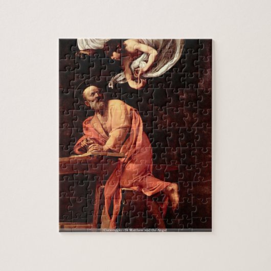 Caravaggio - St Matthew en de engel puzzle Legpuzzel (Verticaal)