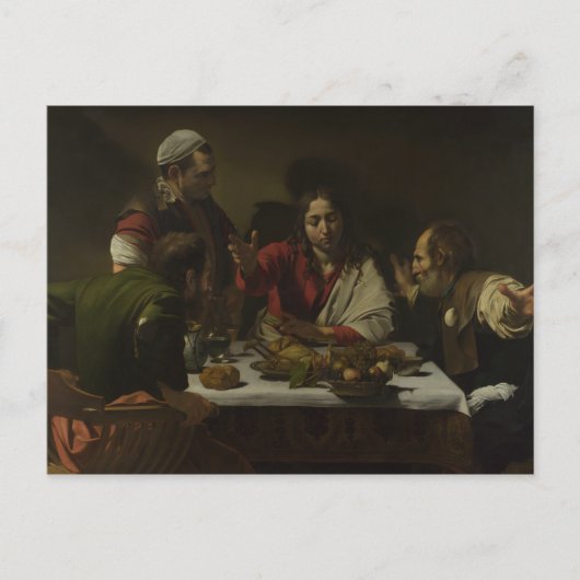 Caravaggio - Supper bij Emmaus Briefkaart (Voorkant)