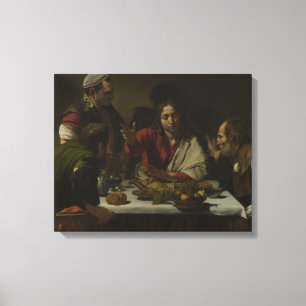 Caravaggio - Supper bij Emmaus Canvas Afdruk