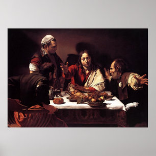 Caravaggio Supper bij Emmaus Poster