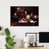 Caravaggio Supper bij Emmaus Poster (Thuiskantoor)