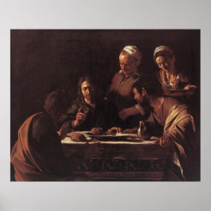 Caravaggio Supper bij Emmaus Poster