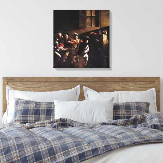 Caravaggio The Calling of Saint Matthew Canvas Afdruk (Insitu (Slaapkamer))