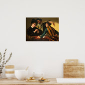 Caravaggio - The Cardsharps Poster (Keuken)