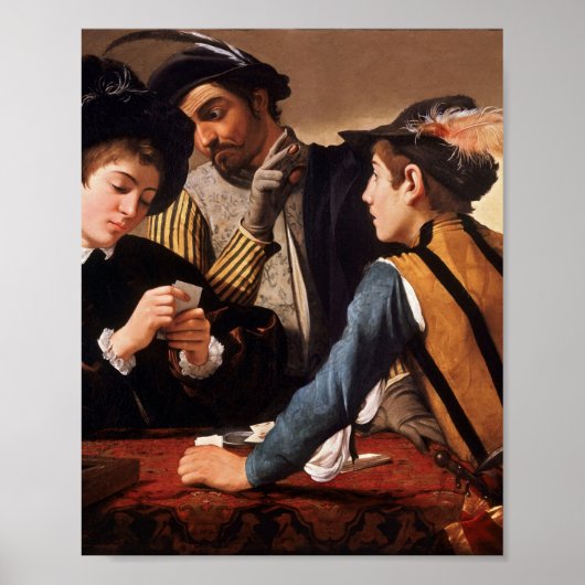 Caravaggio The Cardsharps Poster (Voorkant)