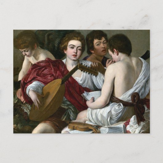 Caravaggio The Musicians Briefkaart (Voorkant)