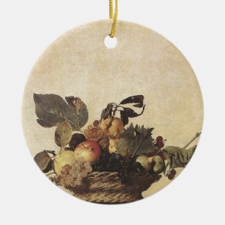 Caravaggio's mand fruit keramisch ornament