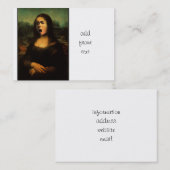 Caravaggio's Mona Medusa Visitekaartje (Voorkant / Achterkant)