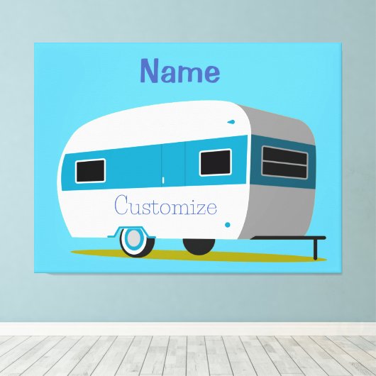 Caravan Camper RV Thunder_Cove Canvas Afdruk (Insitu (Houten vloer))