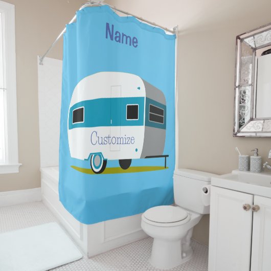 Caravan Camper RV Thunder_Cove Douchegordijn (In situ)