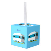 Caravan Camper RV Thunder_Cove Kubus Ornament (Achter hoekig)