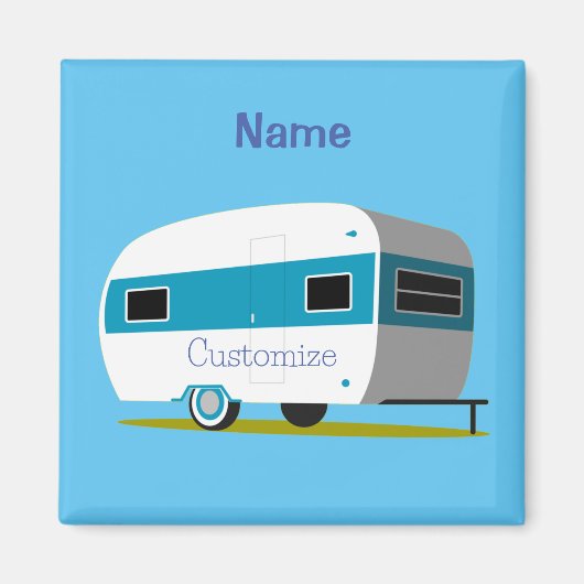 Caravan Camper RV Thunder_Cove Magneet (Voorkant)