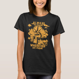 Caravan camping caravan mobile home motor t-shirt