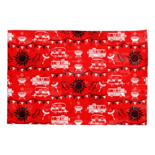 Caravan Camping Decor Kussensloop (Achterkant-Links)