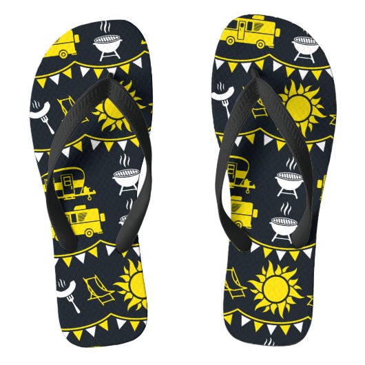 Caravan Camping Decor Teenslippers (Voetbed)