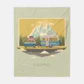 Caravan Camping Fleece Deken (Voorkant)