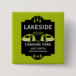 Caravan Camping Promotie Vierkante Button 5,1 Cm