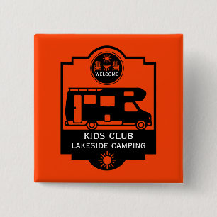 Caravan Camping Promotie Vierkante Button 5,1 Cm