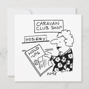Caravan Club Winkel Kousenbanden Cartoon Feestdagenkaart