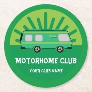 Caravan en Motorhome Clubs Ronde Kartonnen Onderzetter