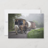 Caravan en paarden die hun aankondigingen verplaat (Achterkant)