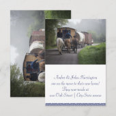 Caravan en paarden die hun aankondigingen verplaat (Voorkant / Achterkant)