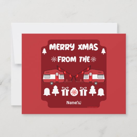 Caravan Happy Kerstmis Camping (Voorkant)